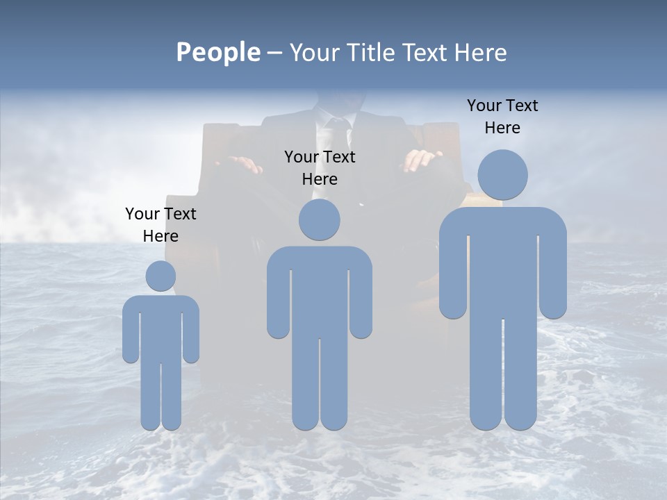 Cloudy Office Young PowerPoint Template