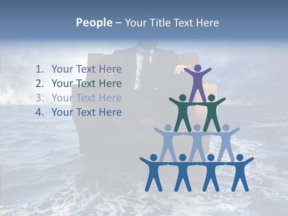 Cloudy Office Young PowerPoint Template