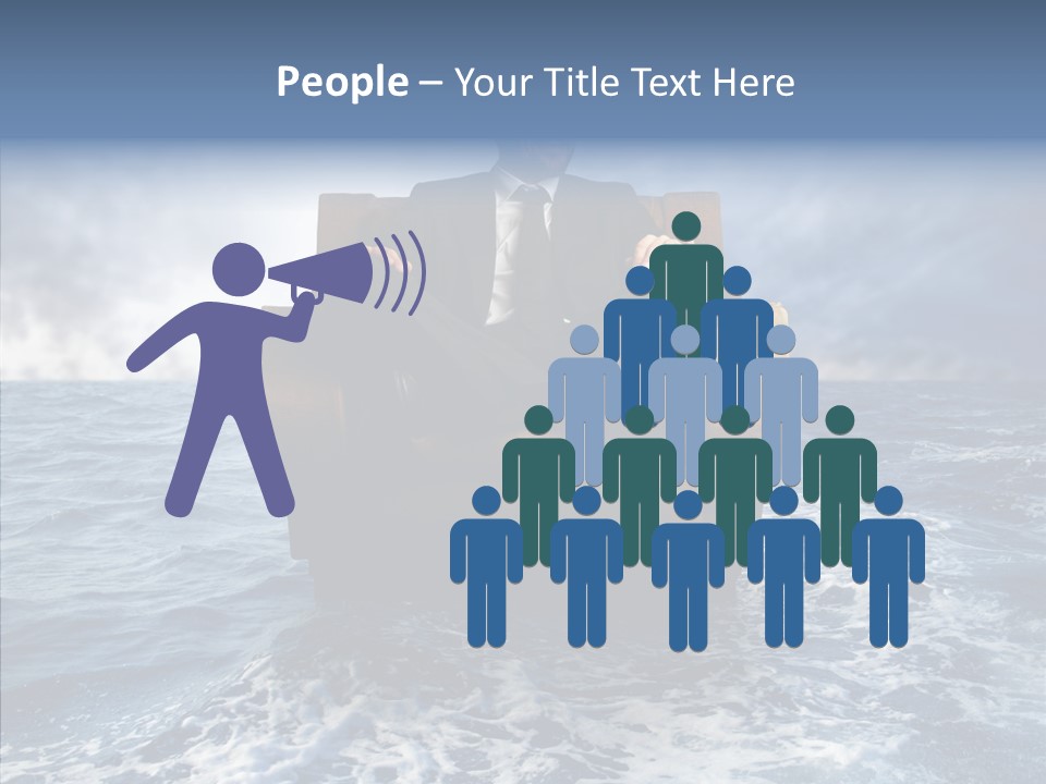 Cloudy Office Young PowerPoint Template