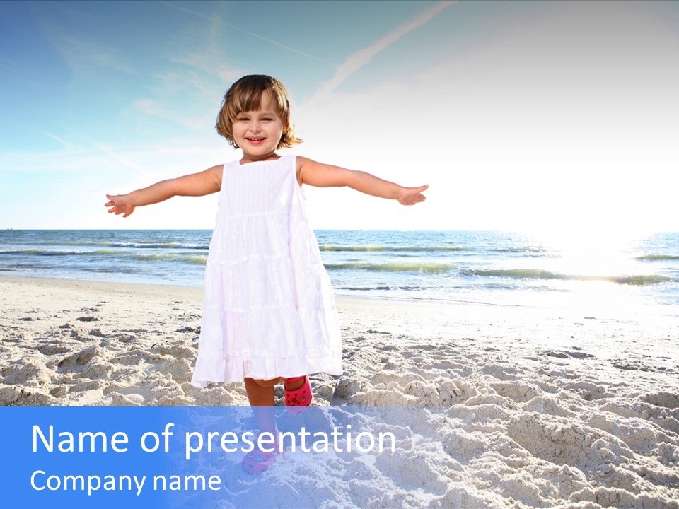 Person Outdoor Sea PowerPoint Template