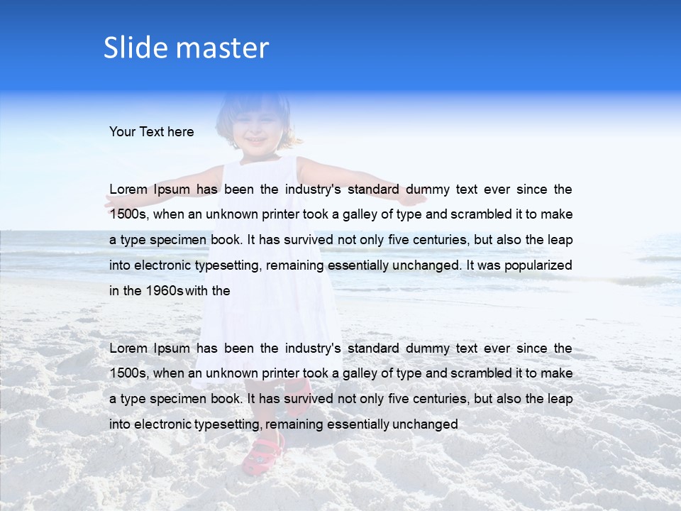 Person Outdoor Sea PowerPoint Template