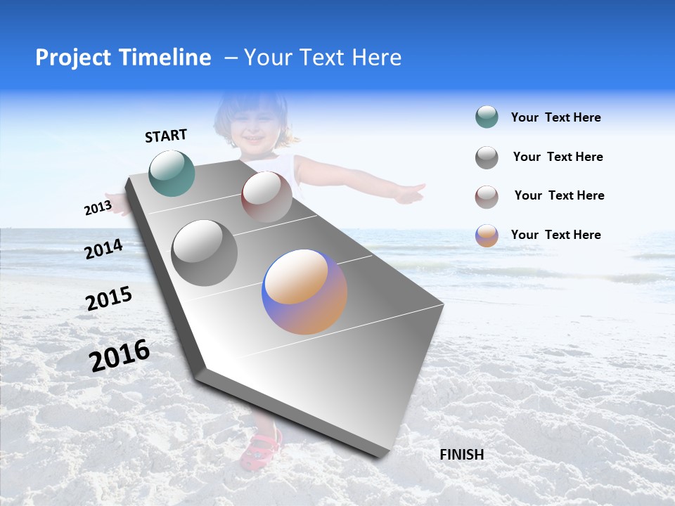 Person Outdoor Sea PowerPoint Template