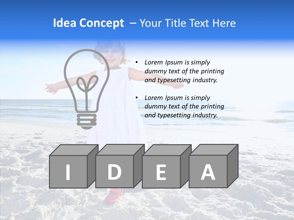 Person Outdoor Sea PowerPoint Template