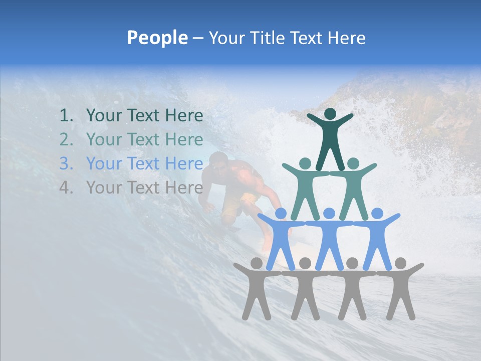 Humor Group Figure PowerPoint Template