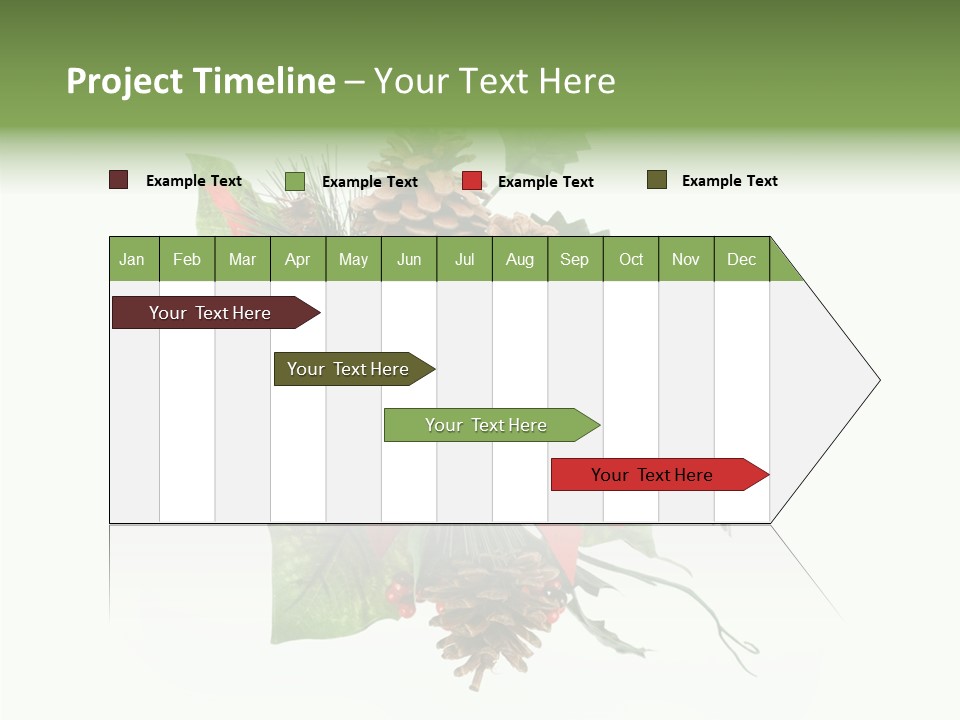 White Close Up Holly PowerPoint Template