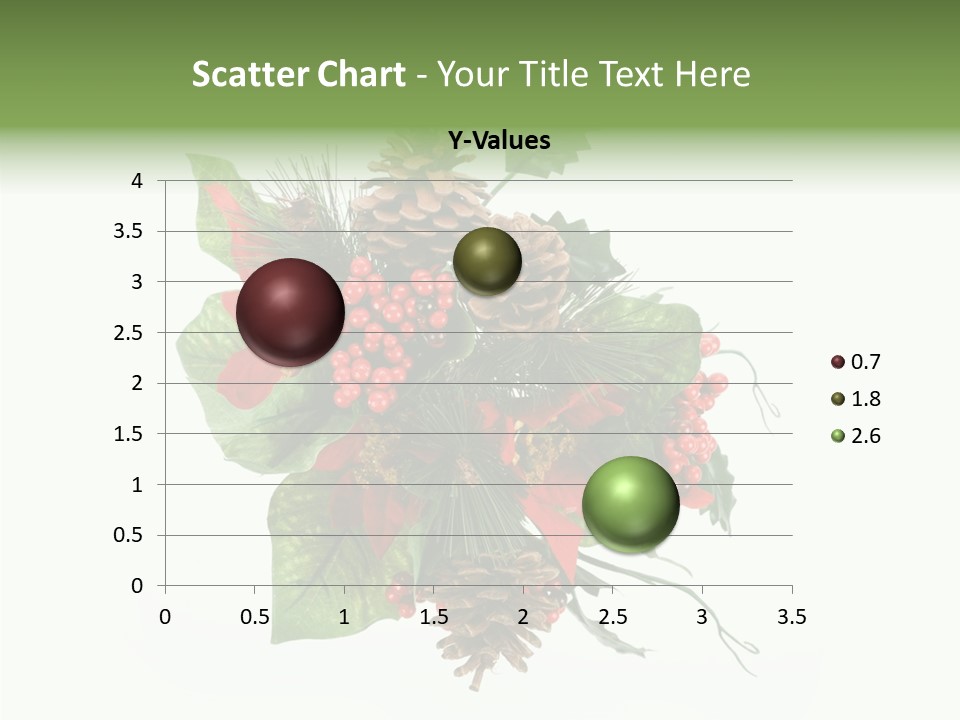 White Close Up Holly PowerPoint Template