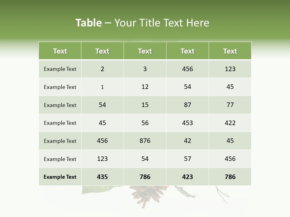 White Close Up Holly PowerPoint Template