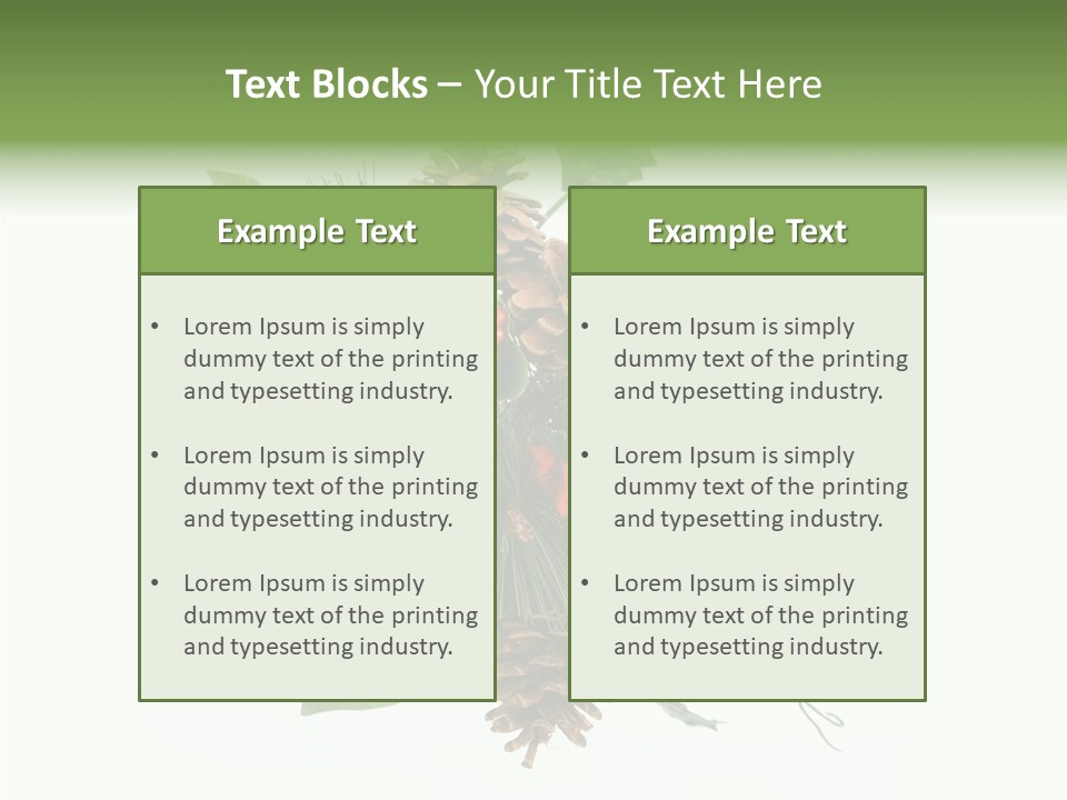 White Close Up Holly PowerPoint Template