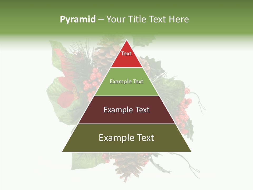 White Close Up Holly PowerPoint Template