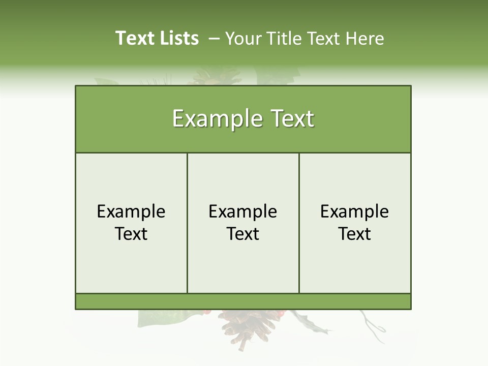 White Close Up Holly PowerPoint Template