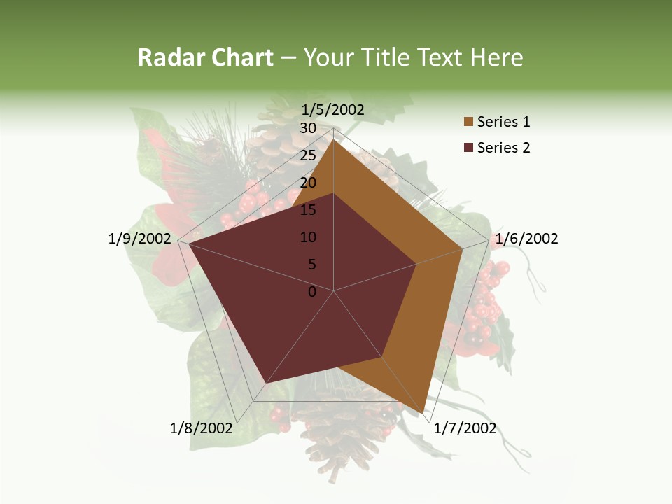 White Close Up Holly PowerPoint Template