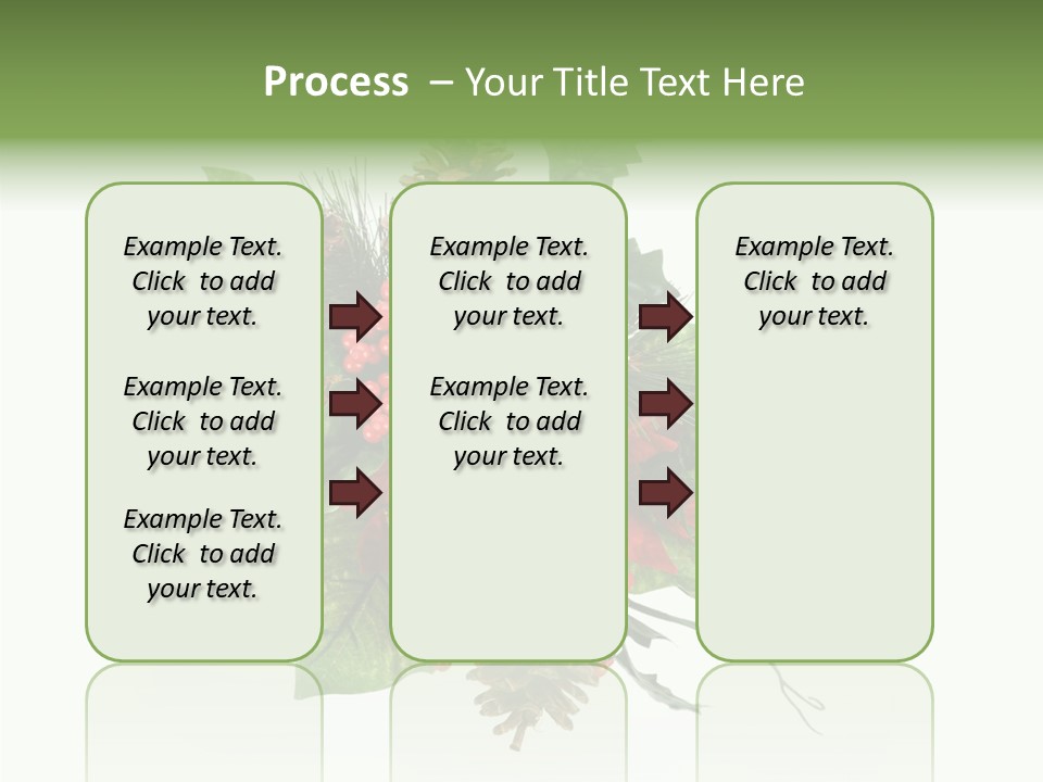 White Close Up Holly PowerPoint Template