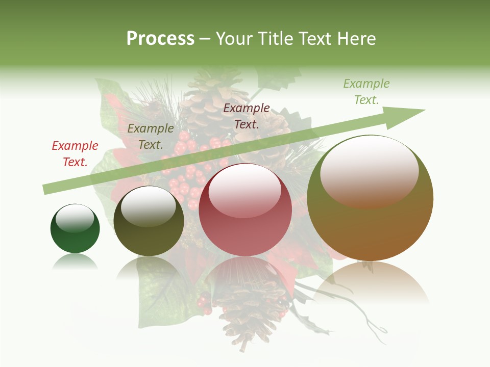 White Close Up Holly PowerPoint Template