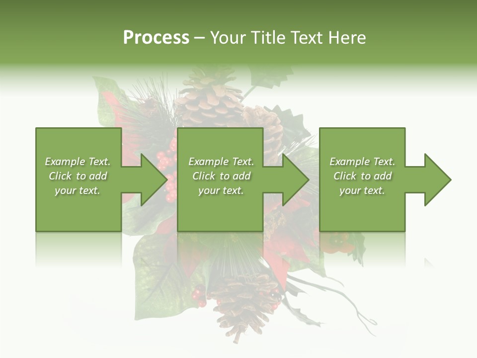 White Close Up Holly PowerPoint Template