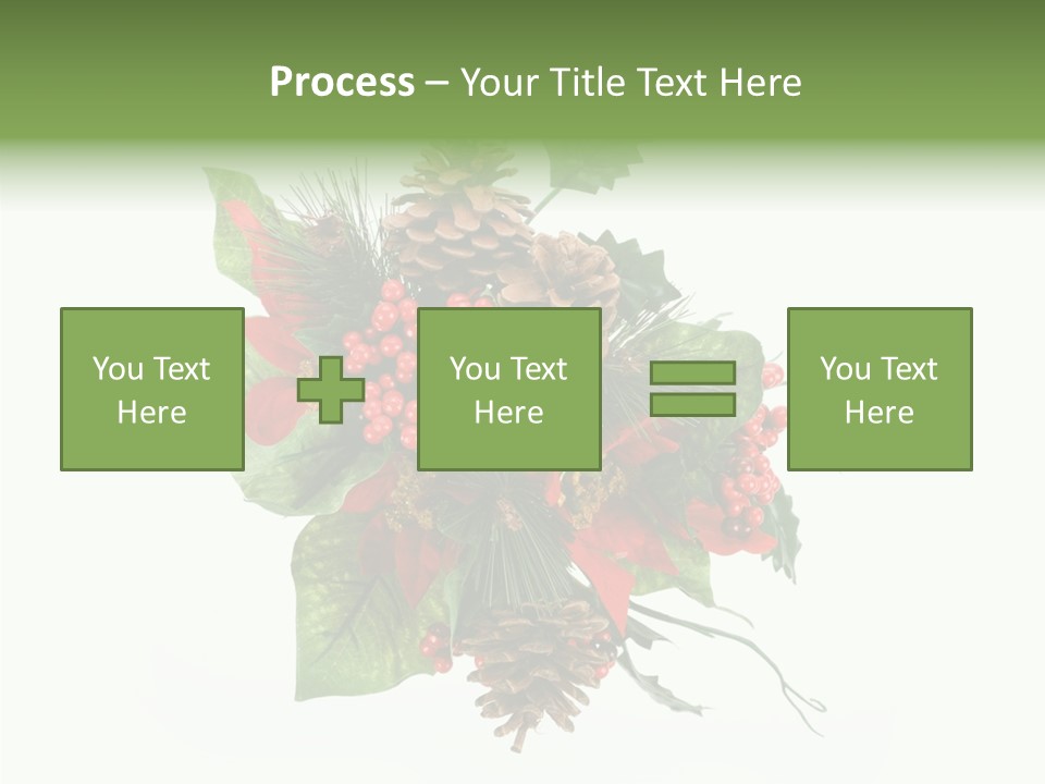 White Close Up Holly PowerPoint Template