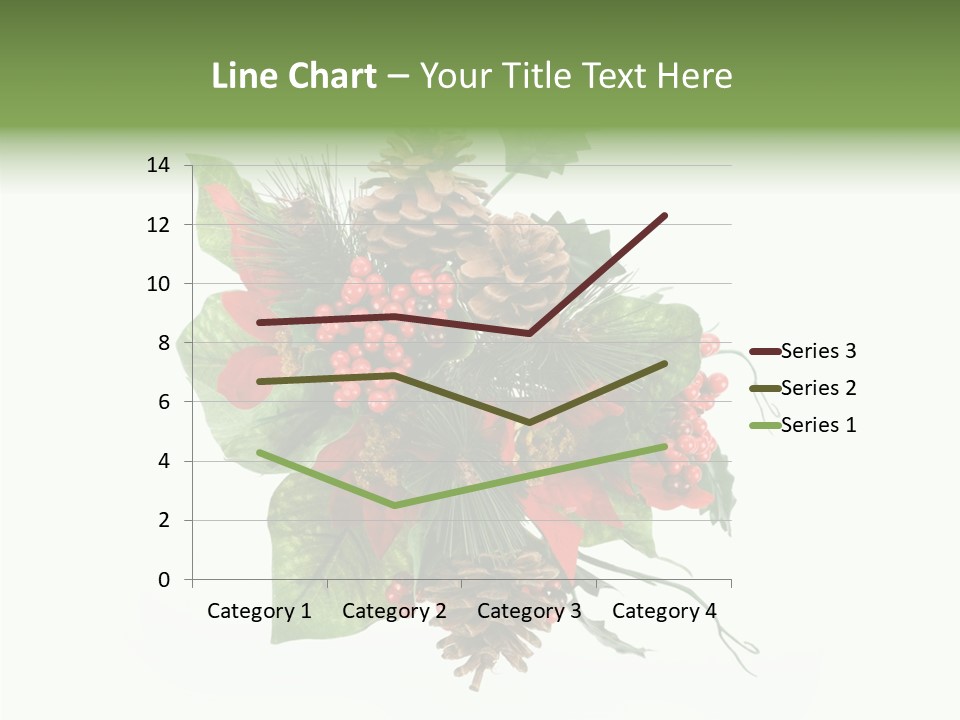 White Close Up Holly PowerPoint Template