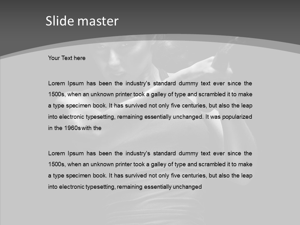 Woman Fitness Swing PowerPoint Template