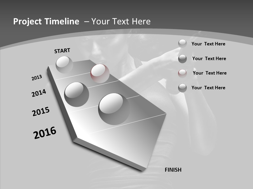Woman Fitness Swing PowerPoint Template