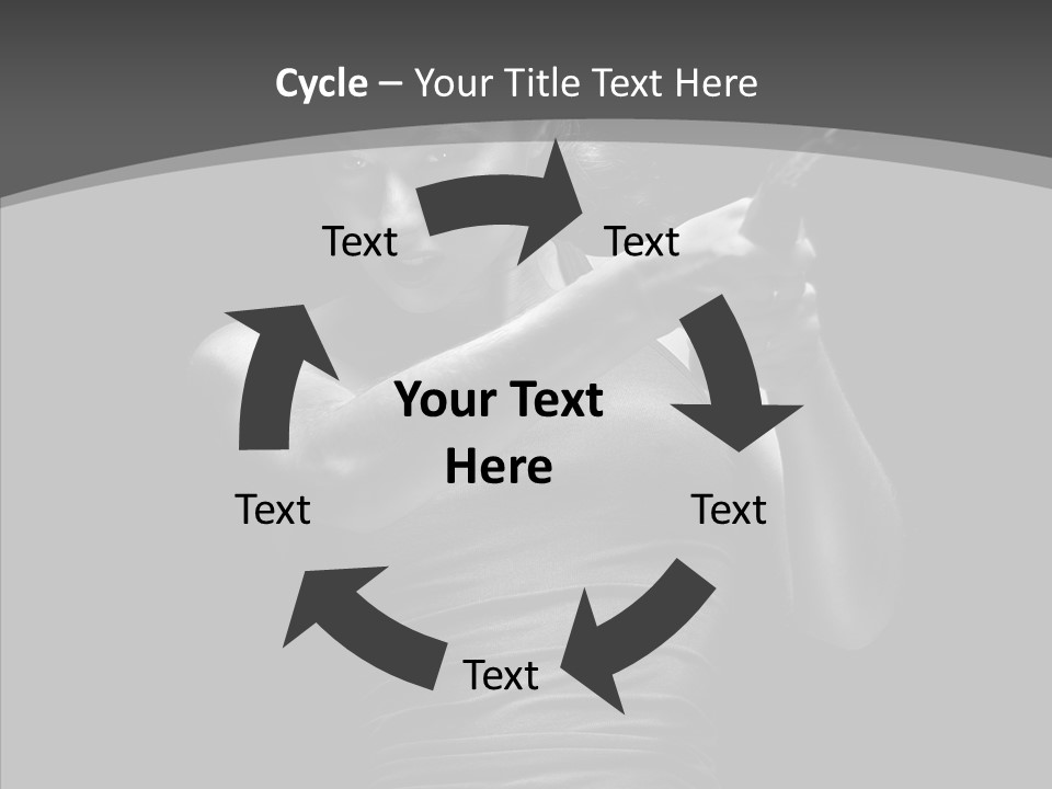 Woman Fitness Swing PowerPoint Template