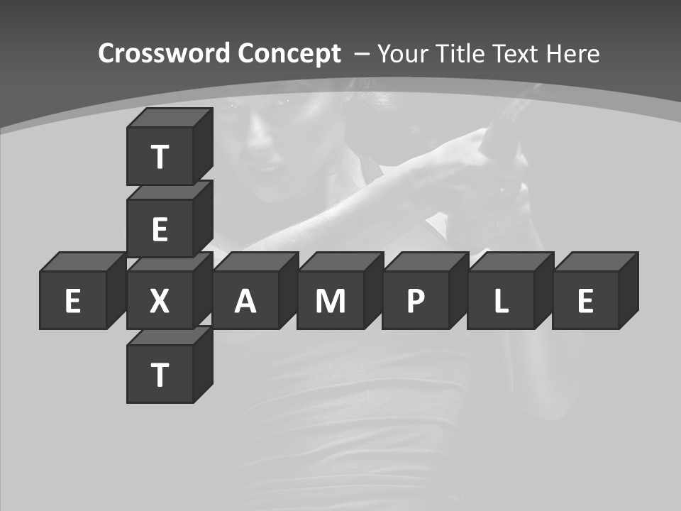 Woman Fitness Swing PowerPoint Template