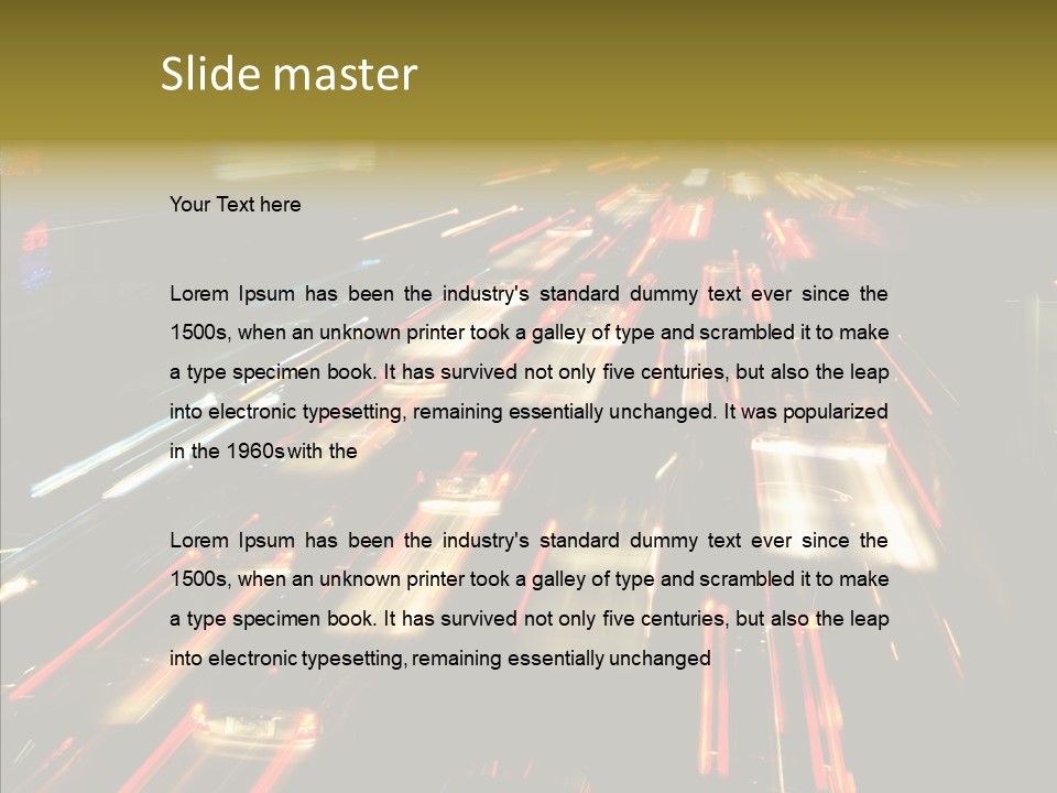 Car Nobody Driving PowerPoint Template