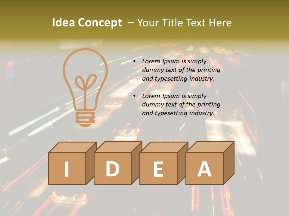 Car Nobody Driving PowerPoint Template