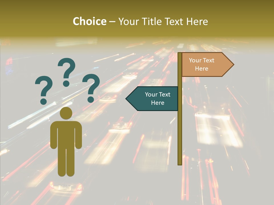 Car Nobody Driving PowerPoint Template