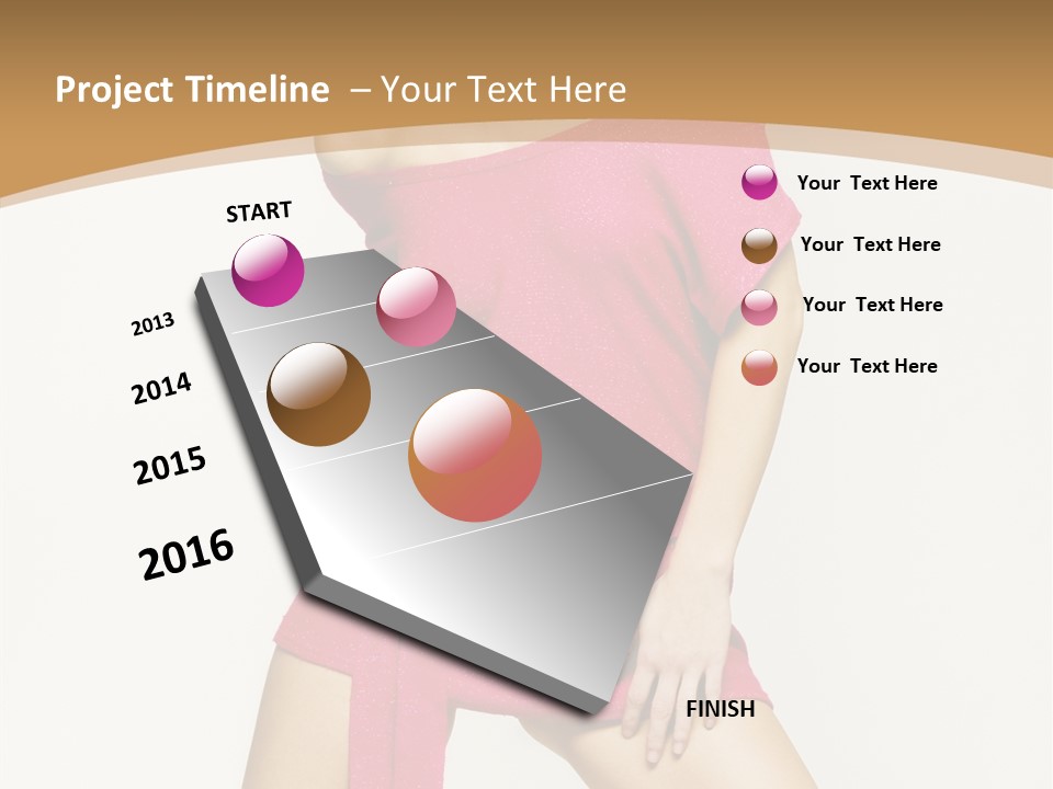 Babe Hair Wrist Let PowerPoint Template