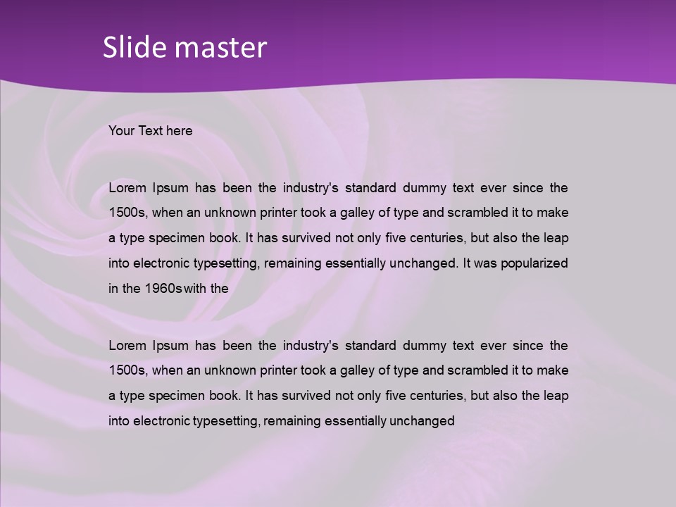 Blossom Rose Flower PowerPoint Template