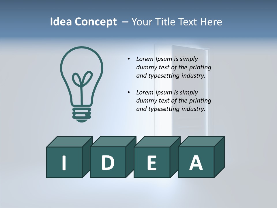 Idea Wall Light PowerPoint Template