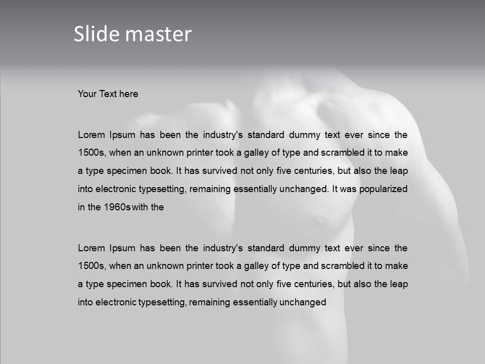 Shadow Chest Human PowerPoint Template