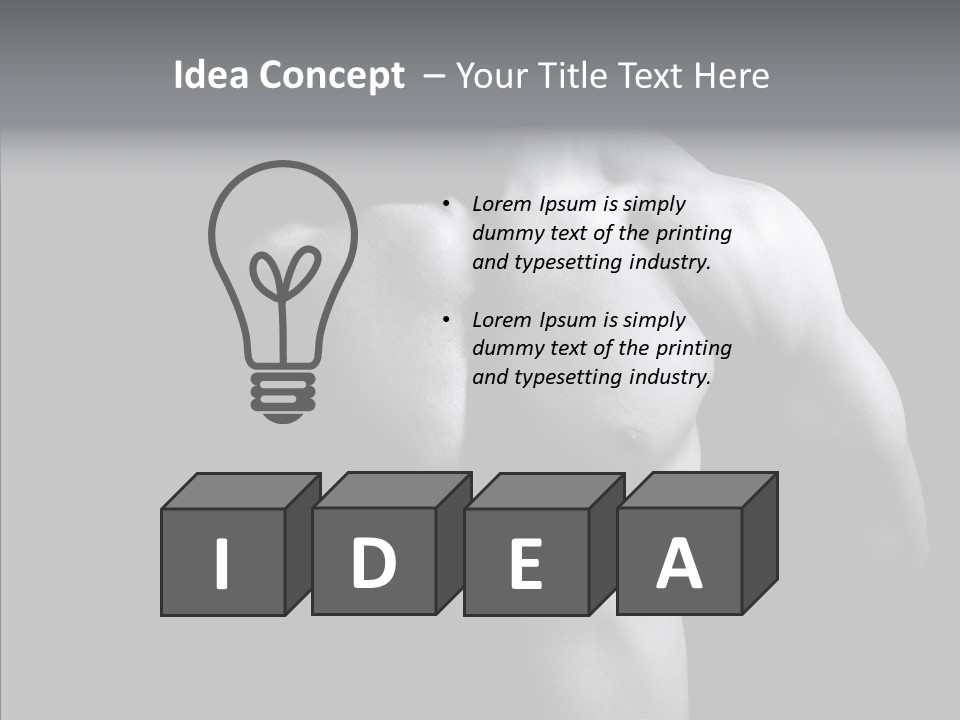 Shadow Chest Human PowerPoint Template