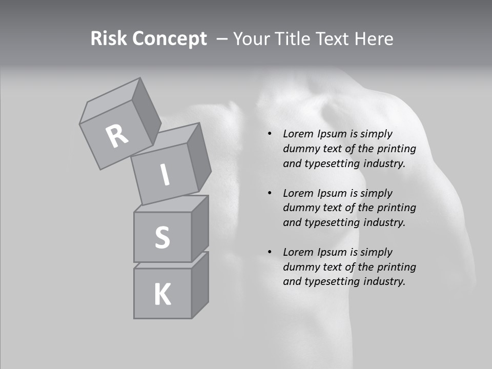 Shadow Chest Human PowerPoint Template