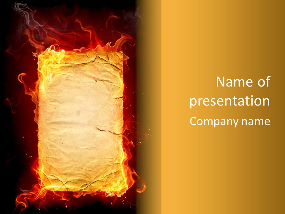 Ancient Ardent Heat PowerPoint Template
