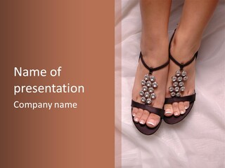Heel Sandals Shiny PowerPoint Template