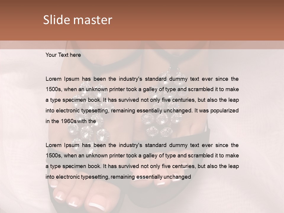Heel Sandals Shiny PowerPoint Template
