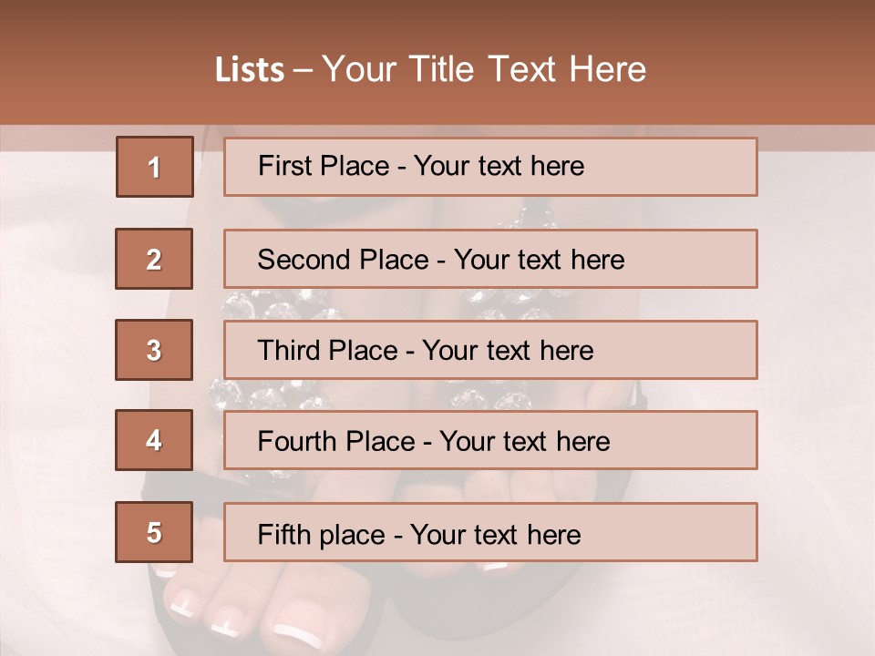 Heel Sandals Shiny PowerPoint Template