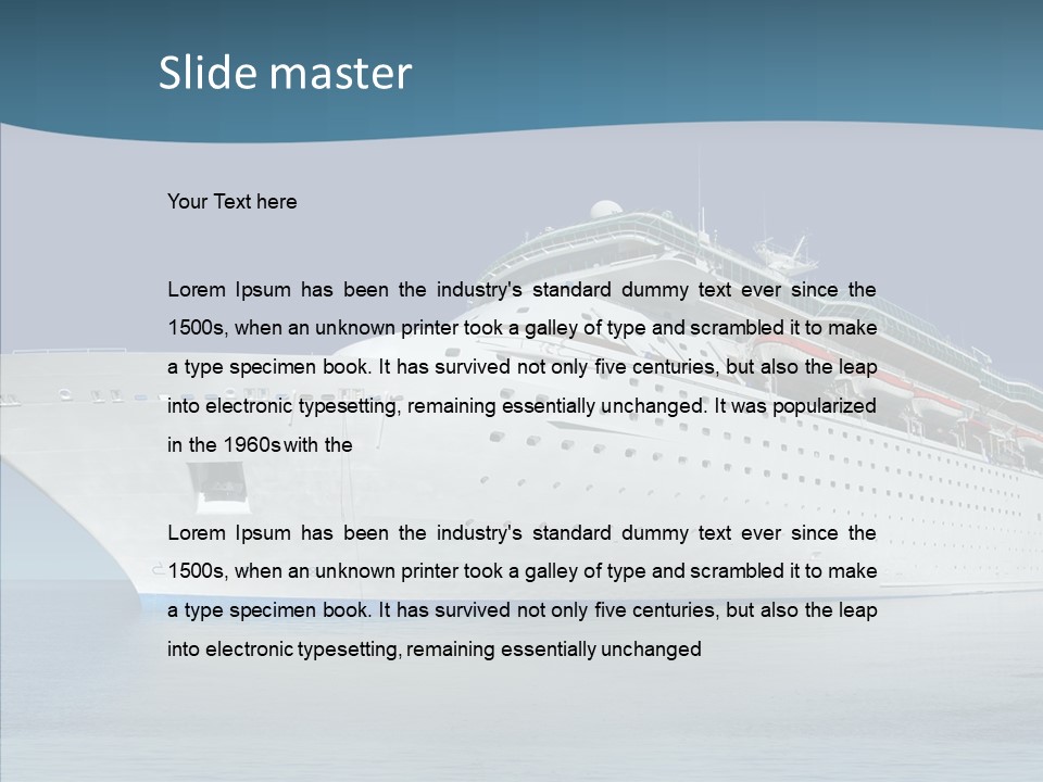 Sailing Blue Cruise PowerPoint Template