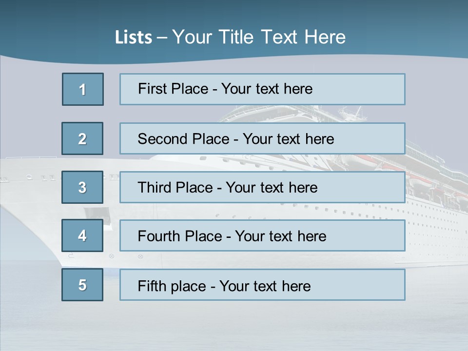 Sailing Blue Cruise PowerPoint Template
