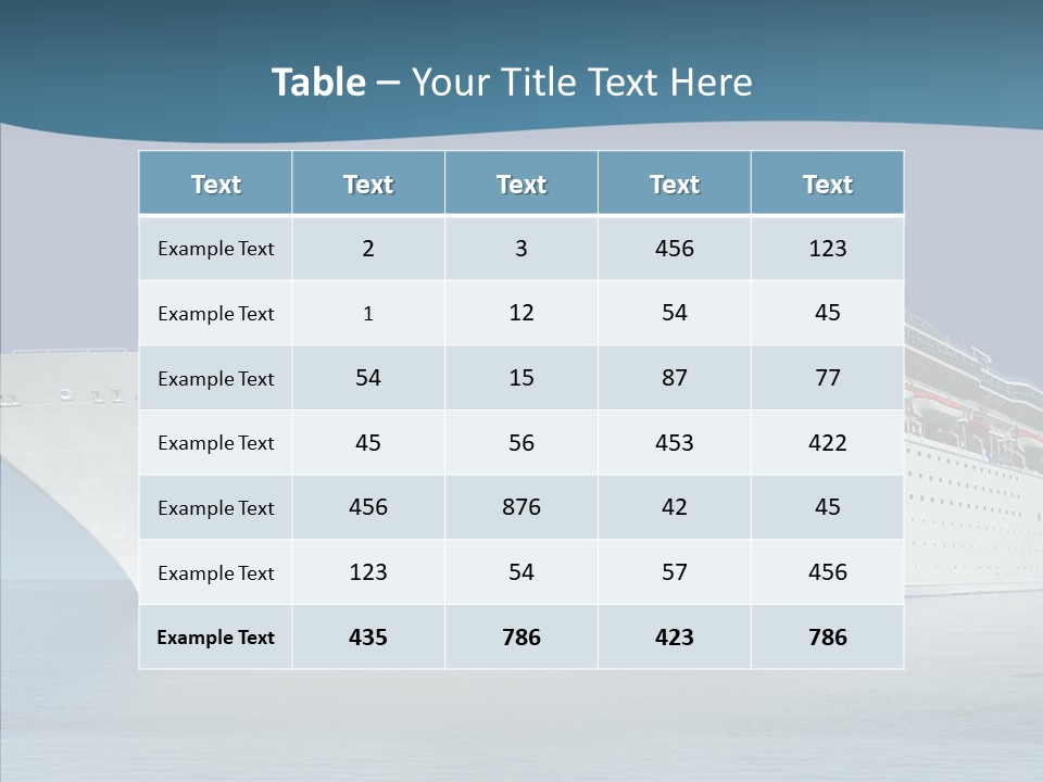 Sailing Blue Cruise PowerPoint Template
