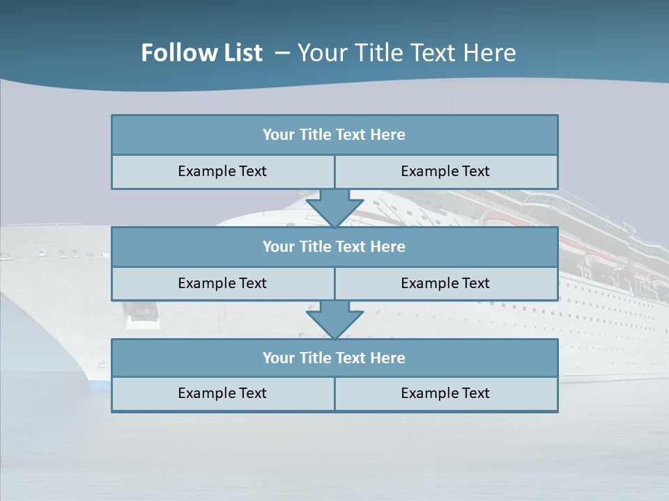 Sailing Blue Cruise PowerPoint Template