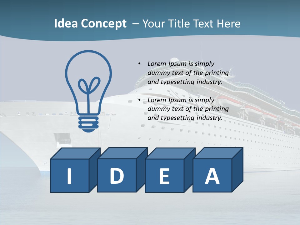 Sailing Blue Cruise PowerPoint Template