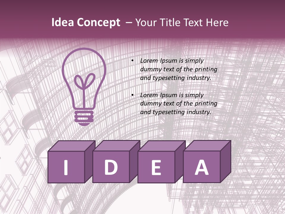 Pattern Construction Architect PowerPoint Template