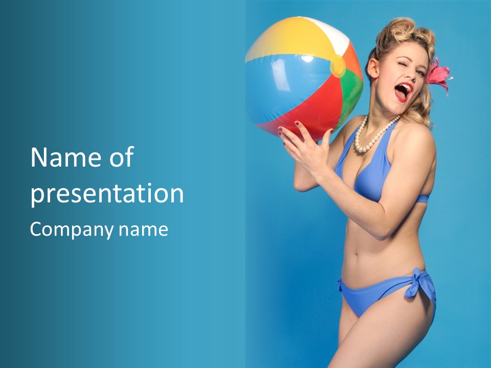 Blond  Beauty PowerPoint Template