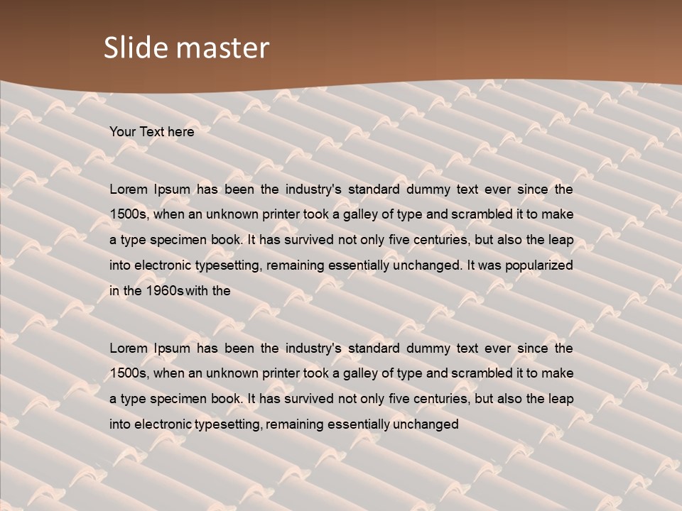 Rooftop Housing Clay PowerPoint Template