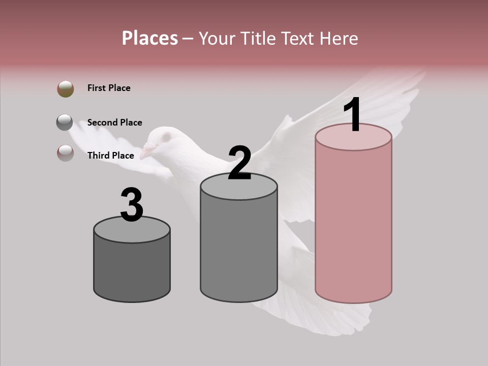 White Peace Free Flying PowerPoint Template