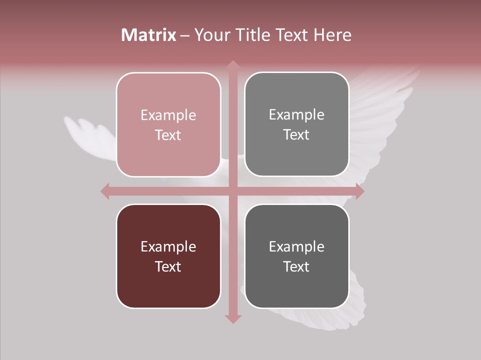 White Peace Free Flying PowerPoint Template