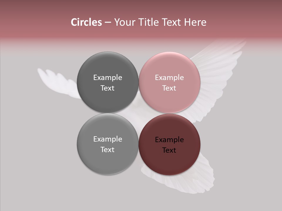 White Peace Free Flying PowerPoint Template