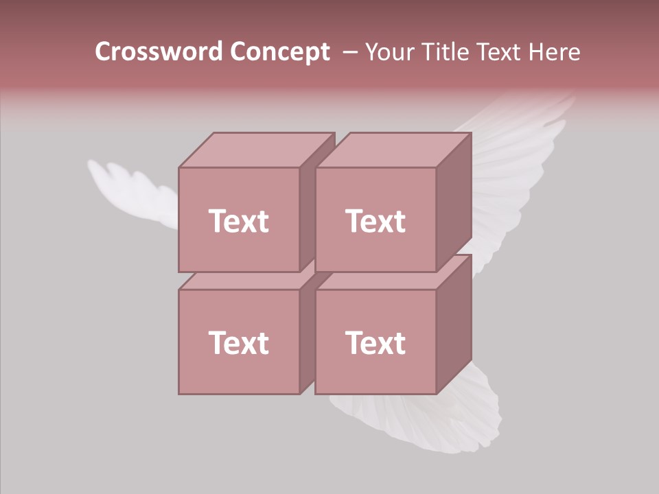 White Peace Free Flying PowerPoint Template