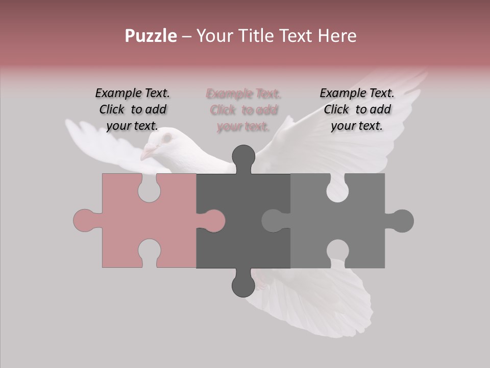 White Peace Free Flying PowerPoint Template
